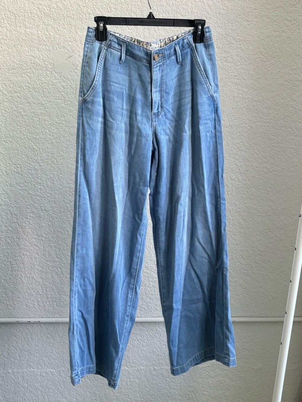 ROXY Soft Flowy Wide Leg Blue Denim Jean